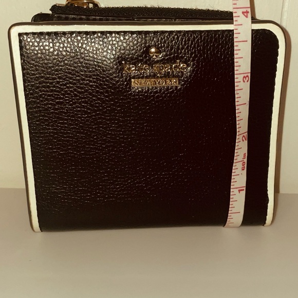 Kate Spade small zip around wallet. Black and white trim. - Picture 5 of 13